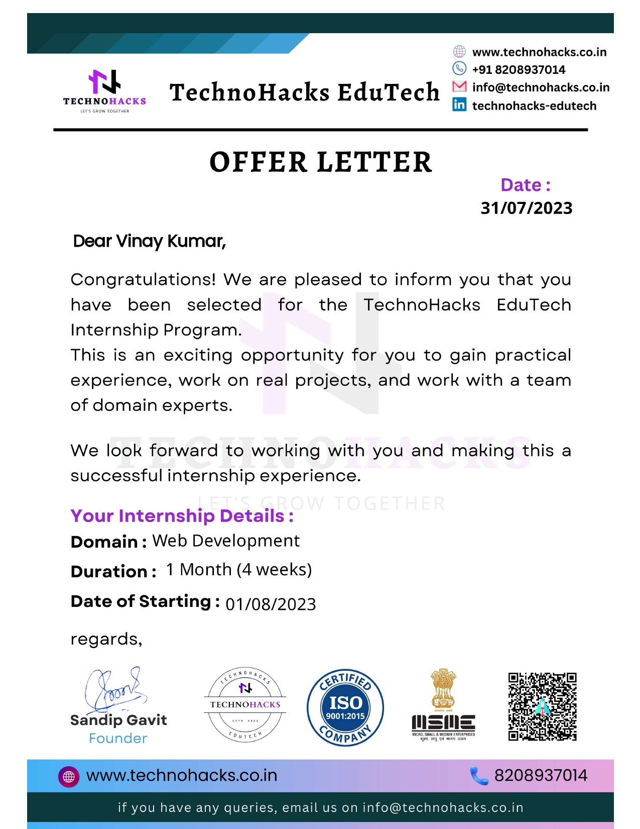 Offer Letter 2